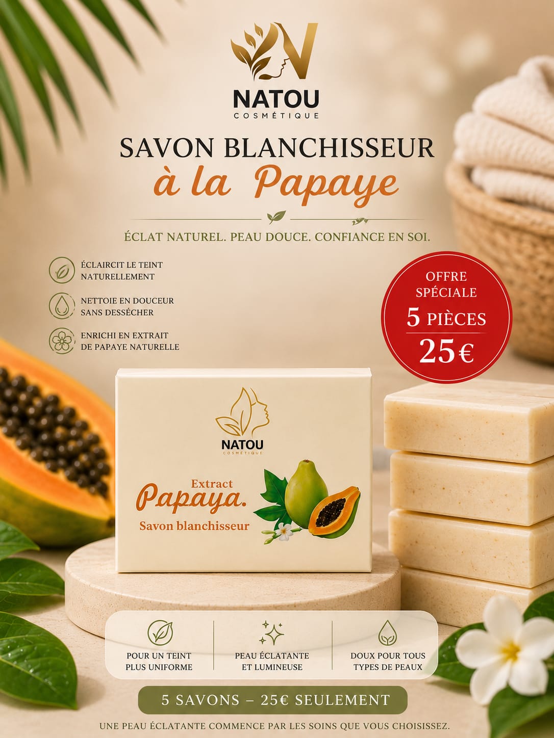 Savon Blanchisseur à la Papaye